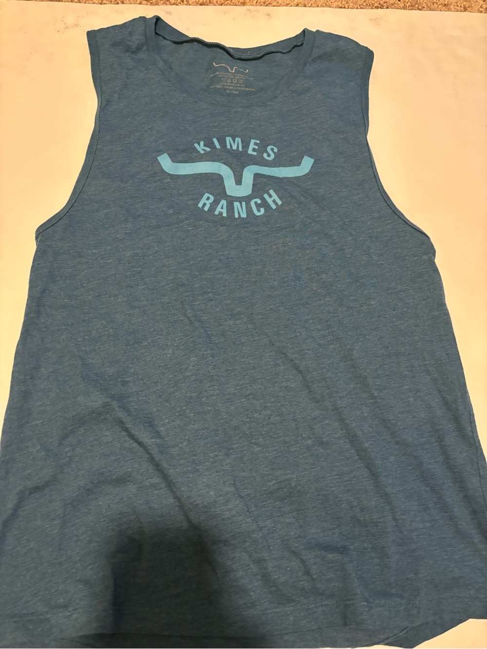 Kimes Ranch Blue Sleeveless Logo Tank